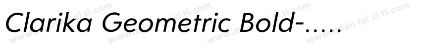 Clarika Geometric Bold字体转换